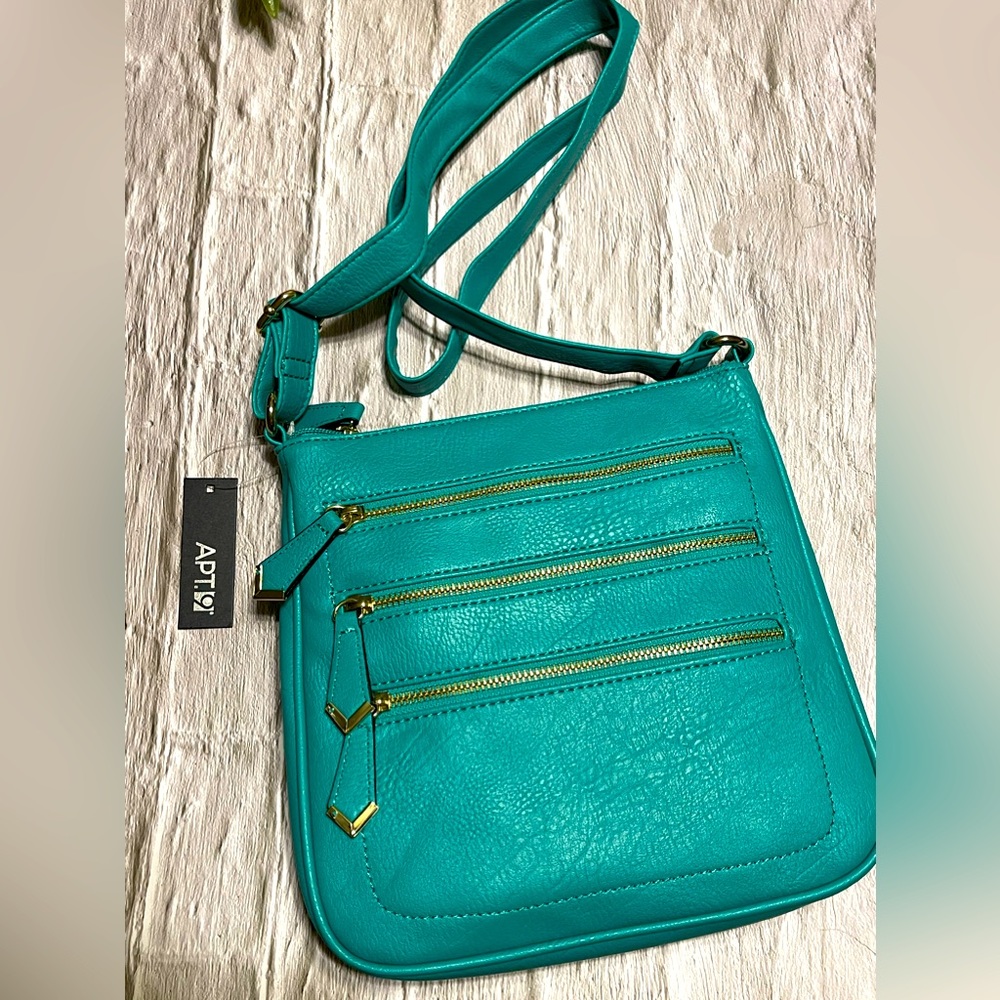 Kohl’s APT 9 Teal & Gold Crossbody NWT